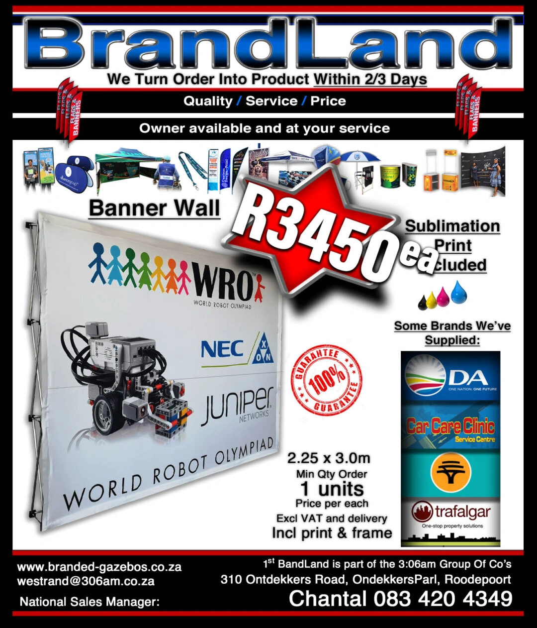 Budget flags and banners direct from the largest flag and banner factory in SA