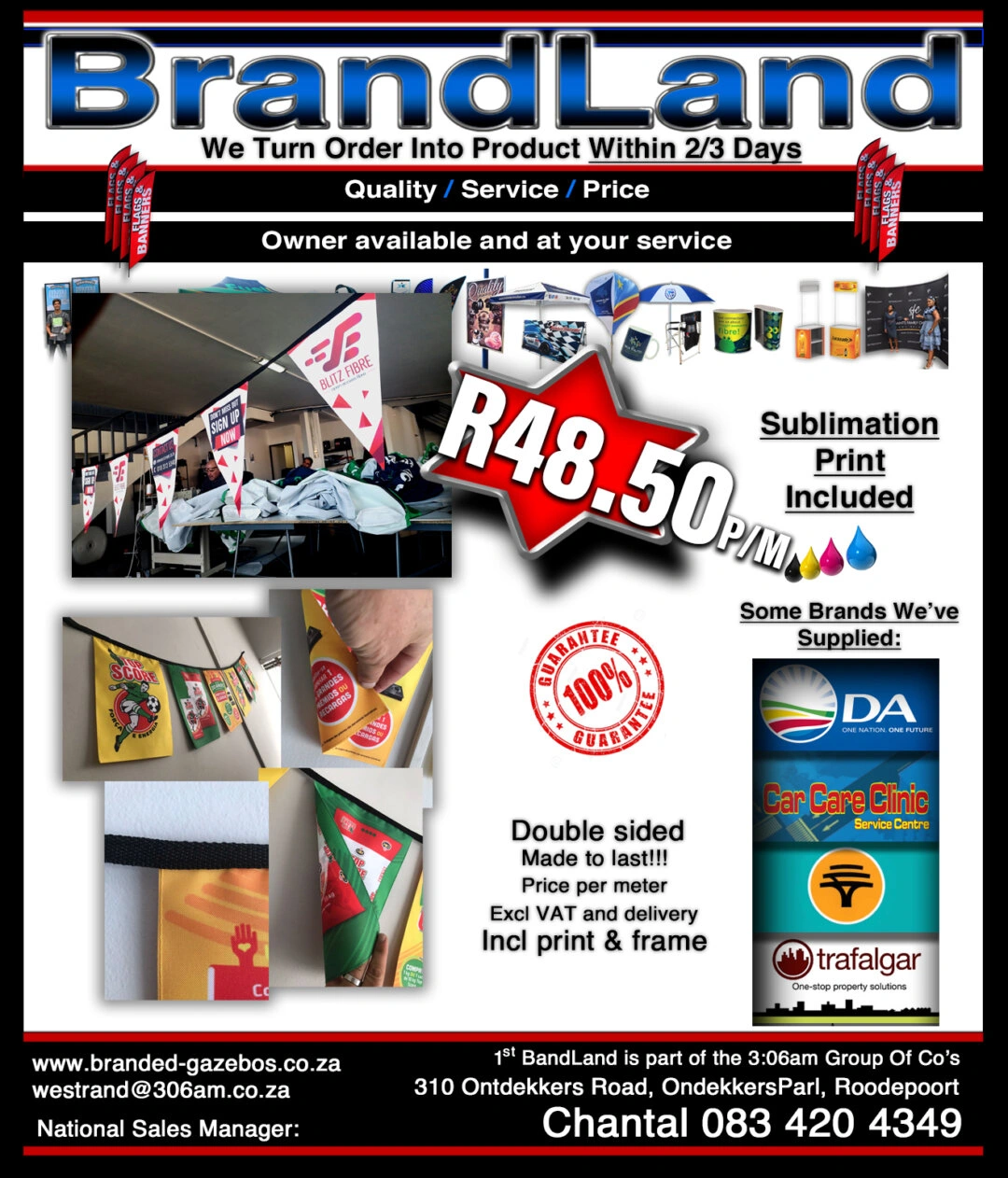 Budget flags and banners direct from the largest flag and banner factory in SA