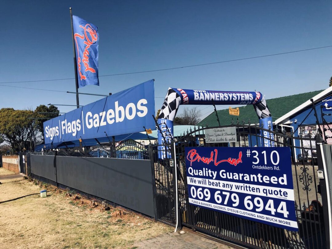 Producing quality branded gazebos, flags and banners at unbeatable rates