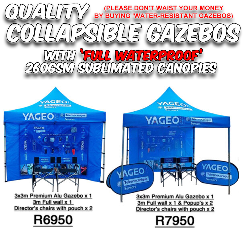 Producing quality branded gazebos, flags and banners at unbeatable rates